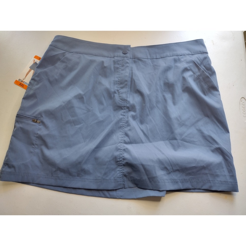32 Degrees Cool Womens XXL Blue Gray Active Skort Built-in‎ Shorts NEW